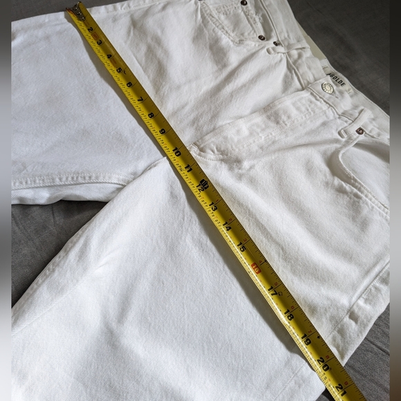 Agolde Riley Jeans in Slant White Distressed - Picture 5 of 10
